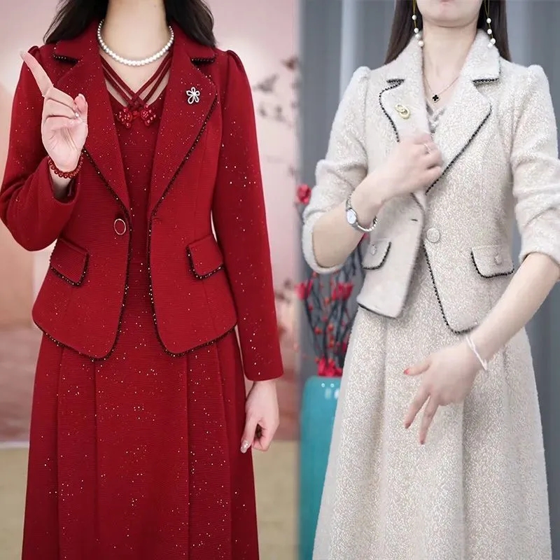 Middle Aged Female Dress Sets  - Winter Clothing Women Sale reseña y precio