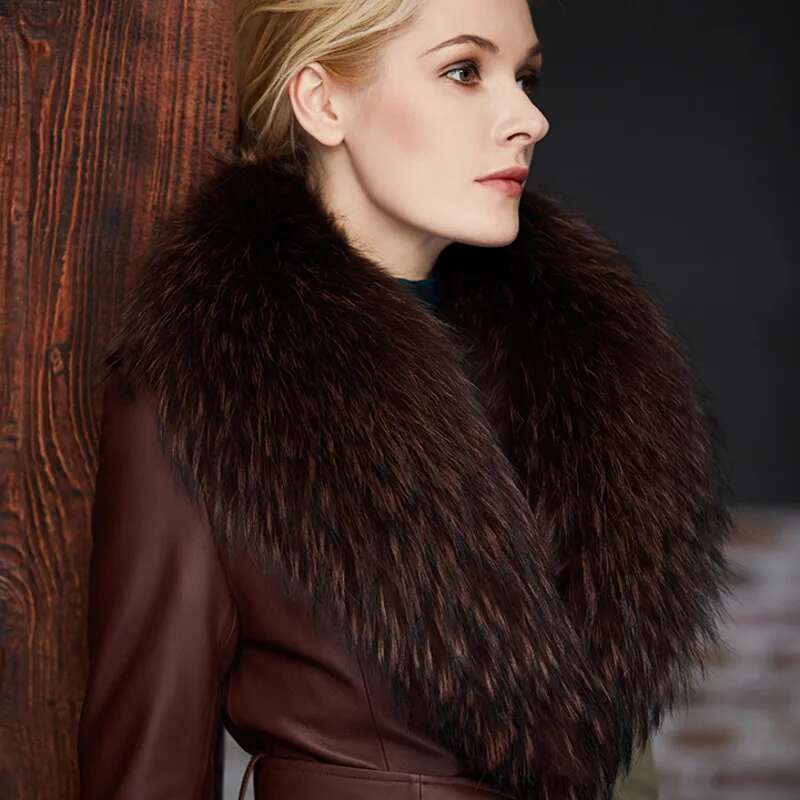 Raccoon Fur Collar Female Wint - Winter Clothing Women Sale reseña y precio