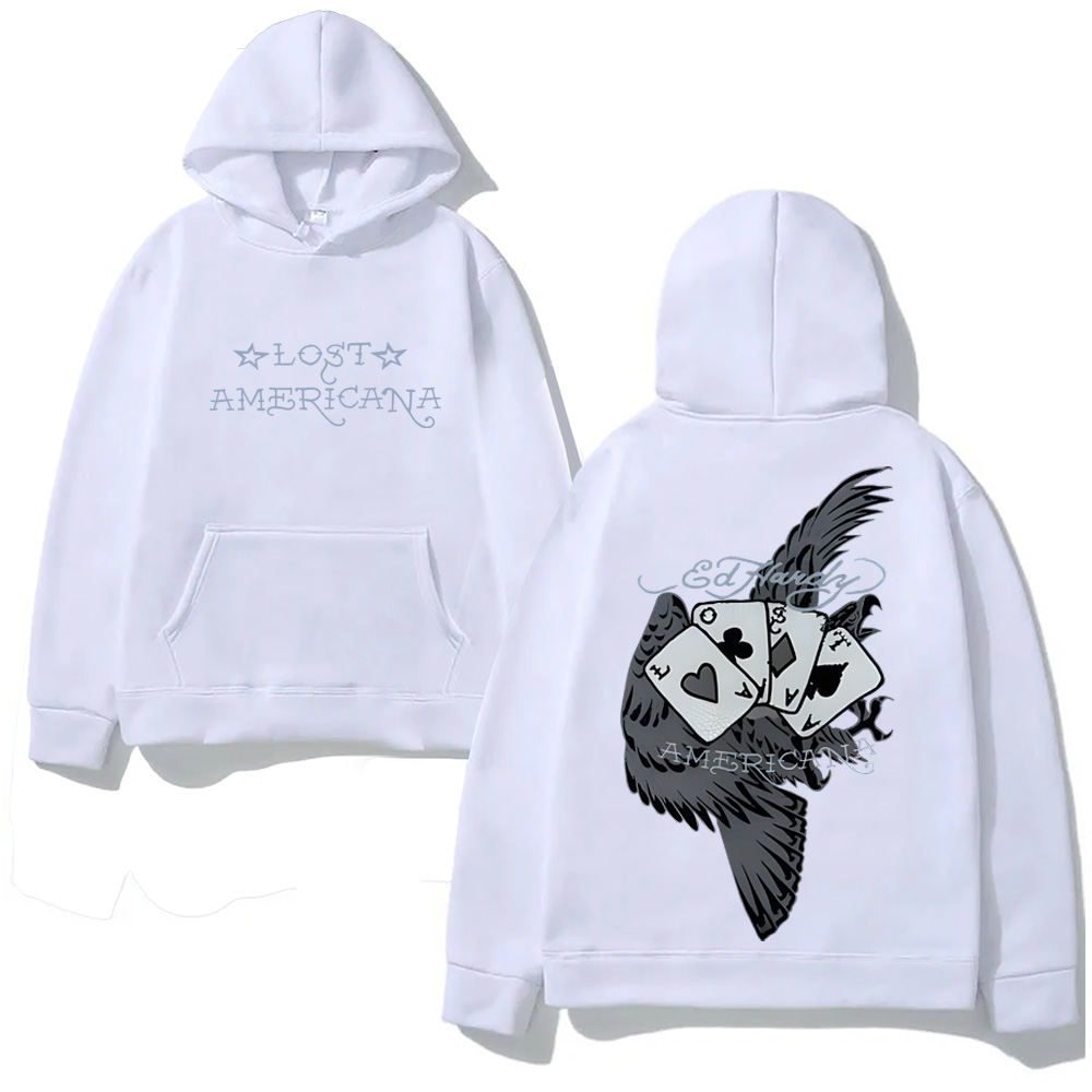 lost cards rhinestone Hoodie M - Winter Clothing Website reseña y precio