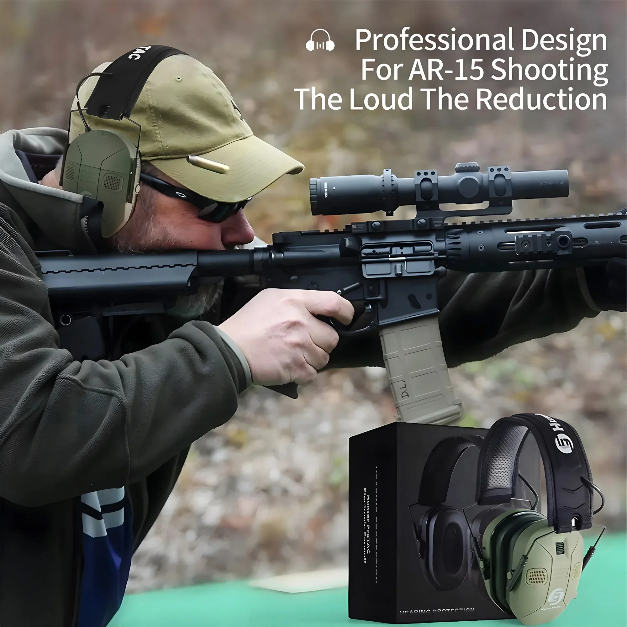 Foldable Tactical Electronic E - Ear Muff Foldable reseña y precio