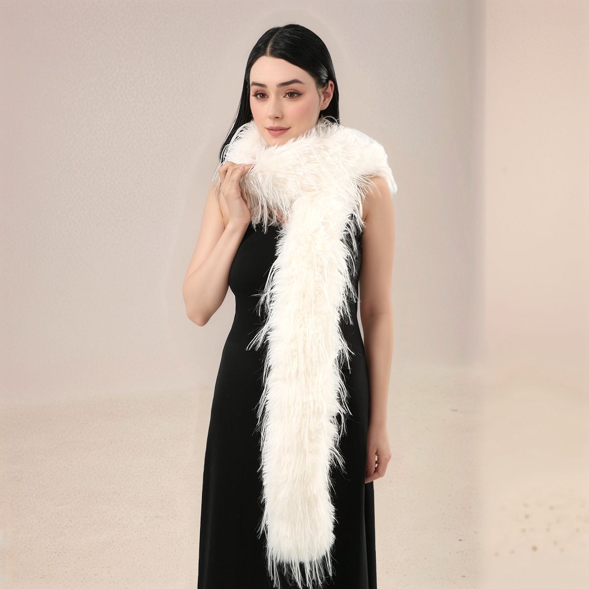 Women Faux Rabbit Fur Long Sca - Winter Clothing Women Sale reseña y precio