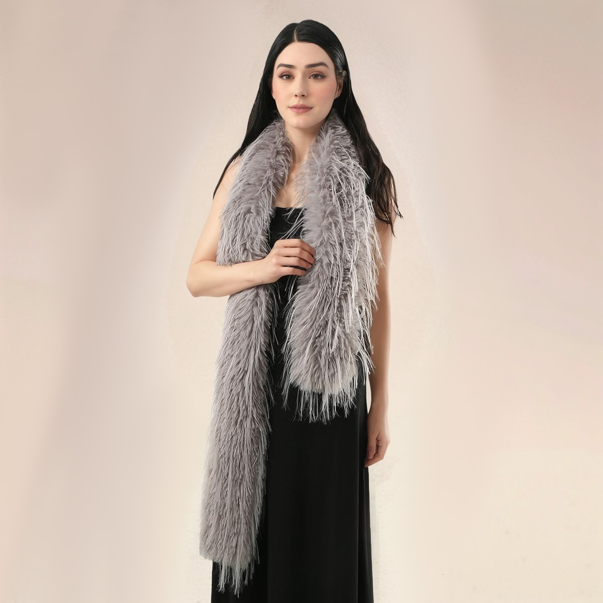 Women Faux Rabbit Fur Long Sca - Winter Clothing Women Sale reseña y precio