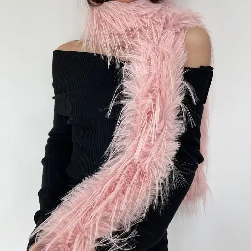Women Faux Rabbit Fur Long Sca - Winter Clothing Women Sale reseña y precio